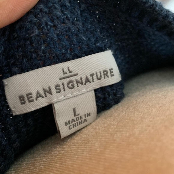 LL Bean Signature Blue Sweater - Picture 4 of 7